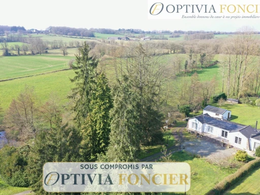 Maison T5 127 m2 - 4 300 m2 - Garage et plan d'eau