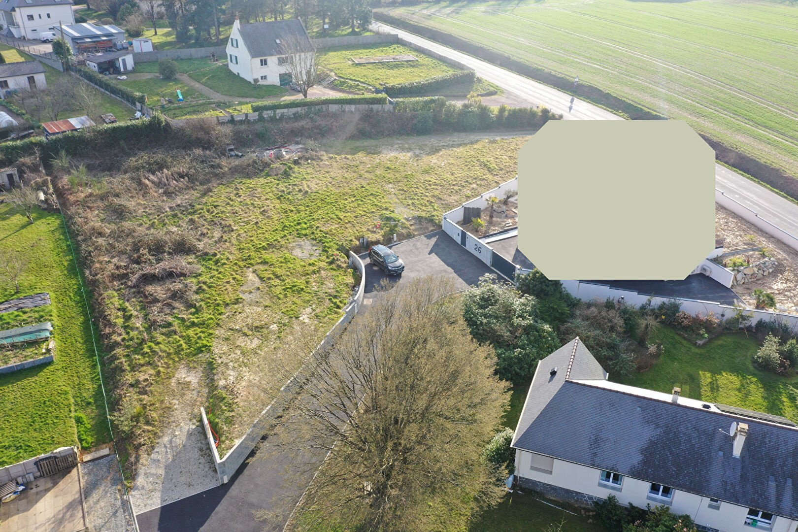 Terrain constructible Pont Réan 1169 m2
