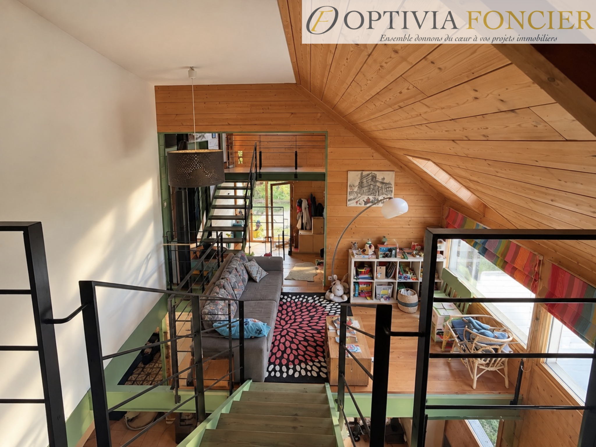 Maison d'architecte T8 ossature bois Pont-Réan 245 m2 - DPE C - Garage + cave
